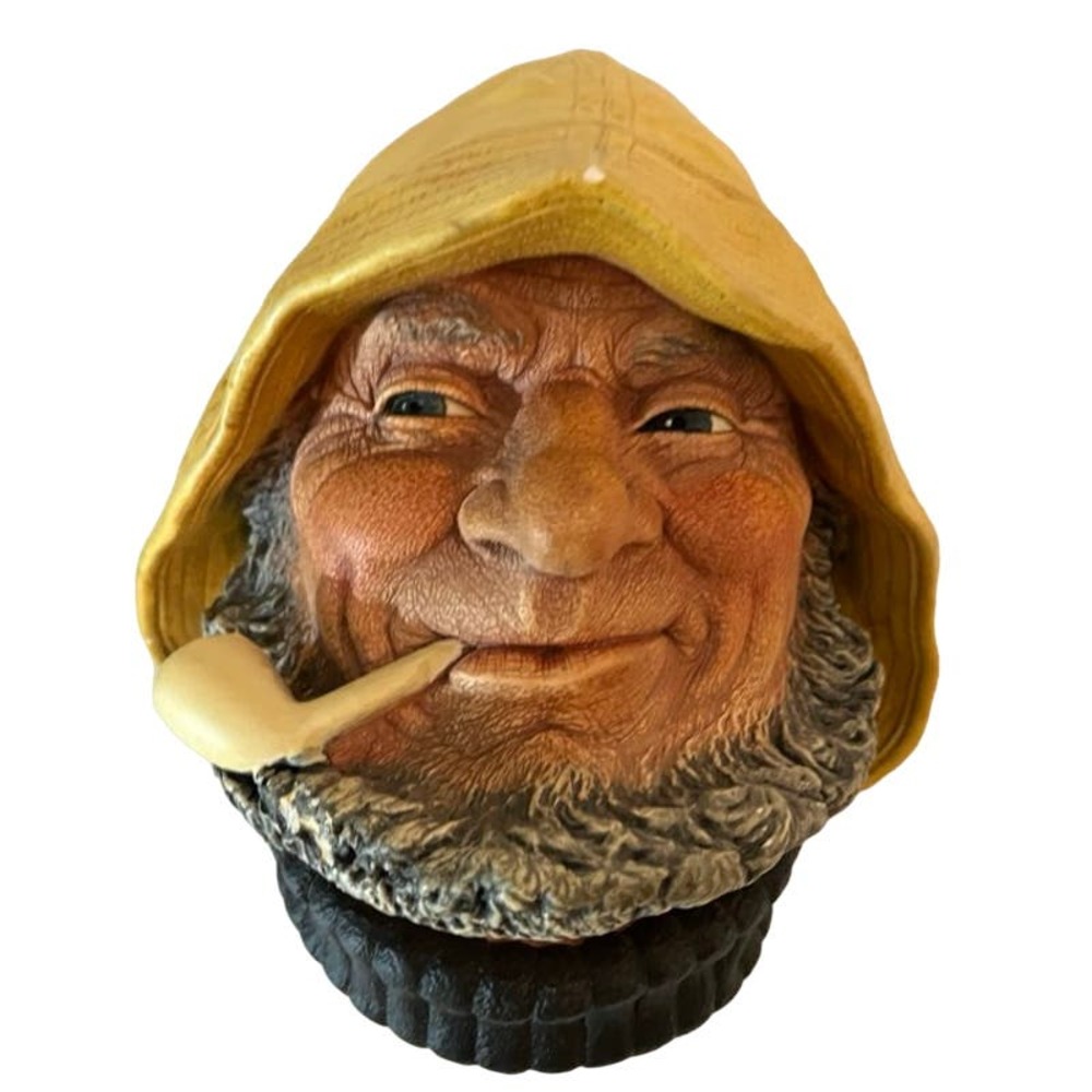 Bossons Old Salt Captain with Yellow Hat and Pipe Wall Plaque
